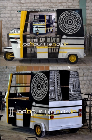 Hand Painted Automobile Theme Tuk Tuk Display Taxi