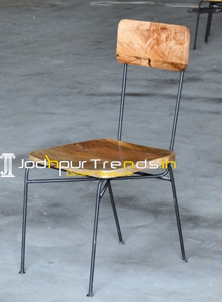 Minimalist Inspire Industrial Design Metal Wood Chair