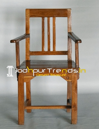 Old Teak Wood Vintage Style Dining Chair