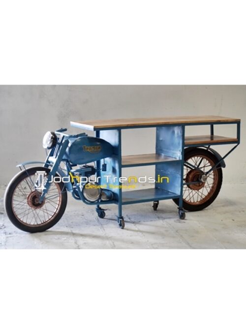 Recycled Indian Moped Automobile Display Cabinet