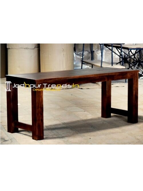 Solid Mango Wood Rectangle Shape Dining Table