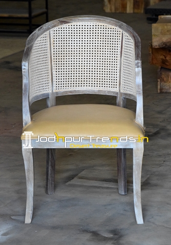 Natural Cane Solid Sheesham Round Back Restaurant Chair