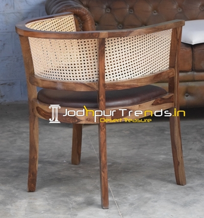 Indian Rosewood Cane Material Fine Dine Restaurant Chair