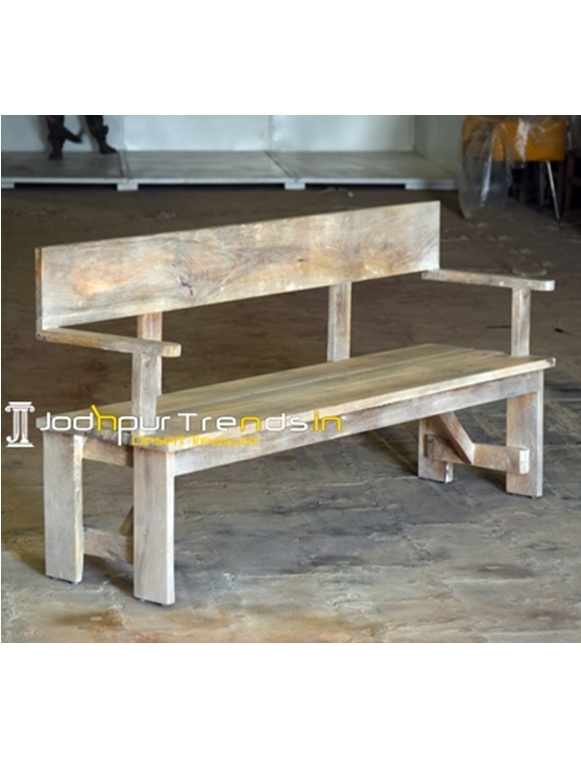 Duel Tone Finish Solid Wood Bench Design