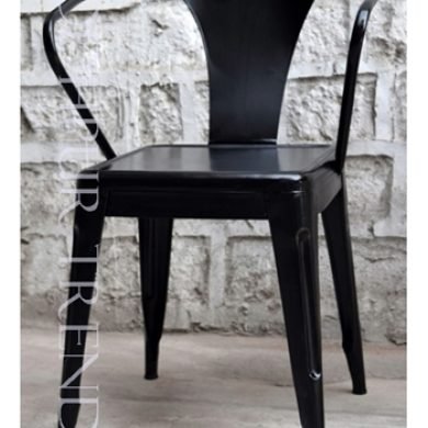 Designer Outdoor Bistro Chair | Black Metal Restaurant Chairs